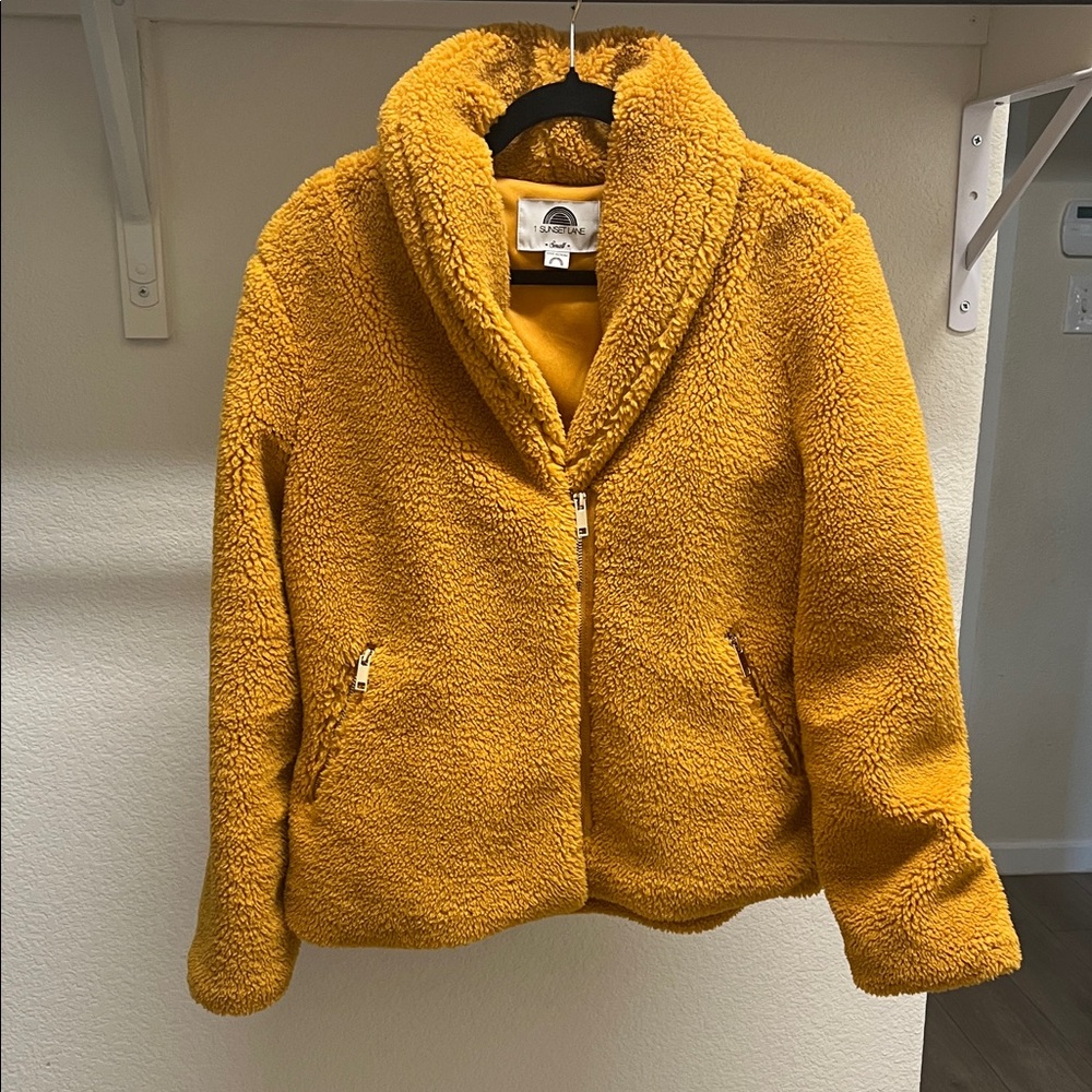 Cozy Yellow Sherpa Jacket